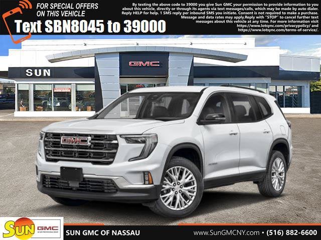 2026 GMC Acadia Elevation in Summit White — front three-quarter view